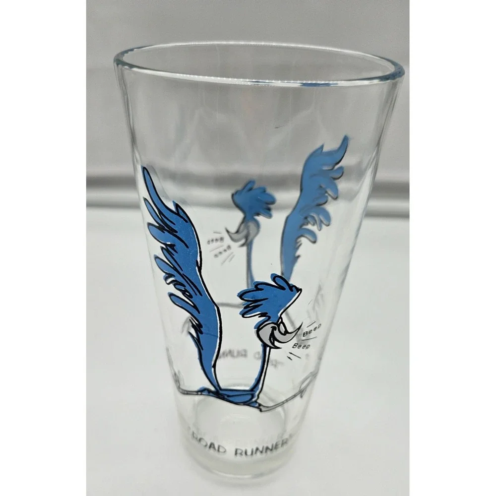 Vintage Pepsi Road Runner Collector Series Glass 1973 Warner Bros Beep Beep‎